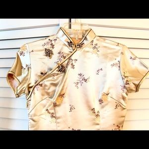 Classic silk oriental dress-fitted from Singapore